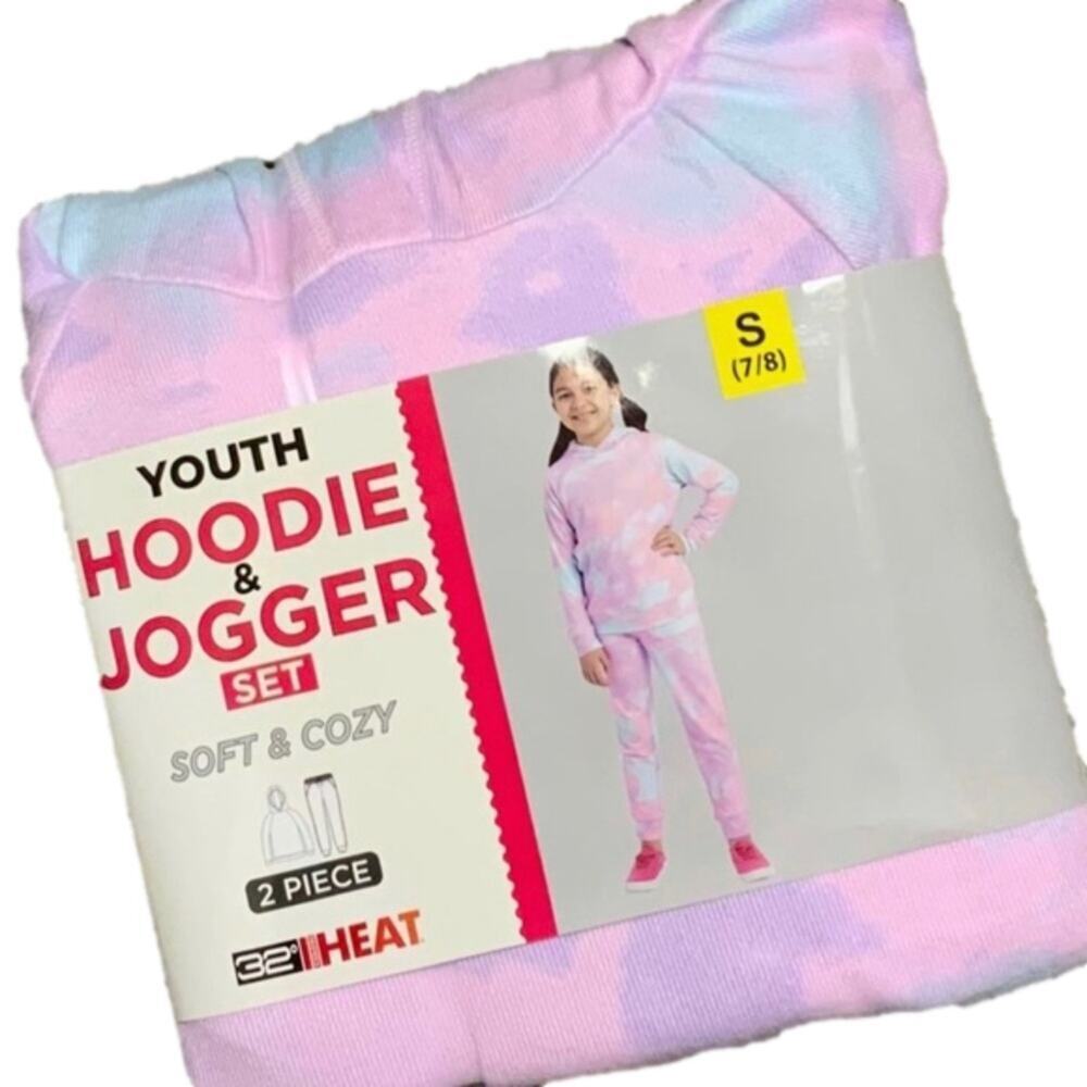 32 Degrees Girl’s Hoodie Jogger Set Small NWT
